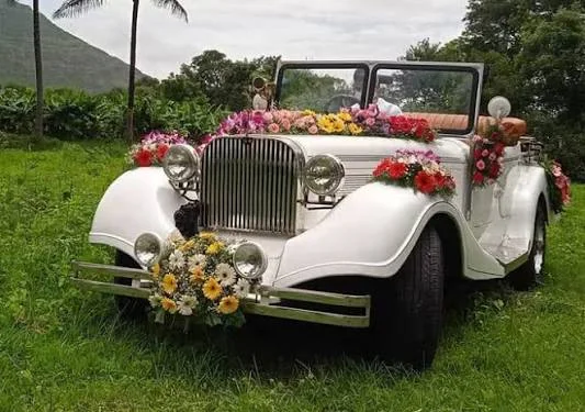 Hyderabad decorative wedding car photo